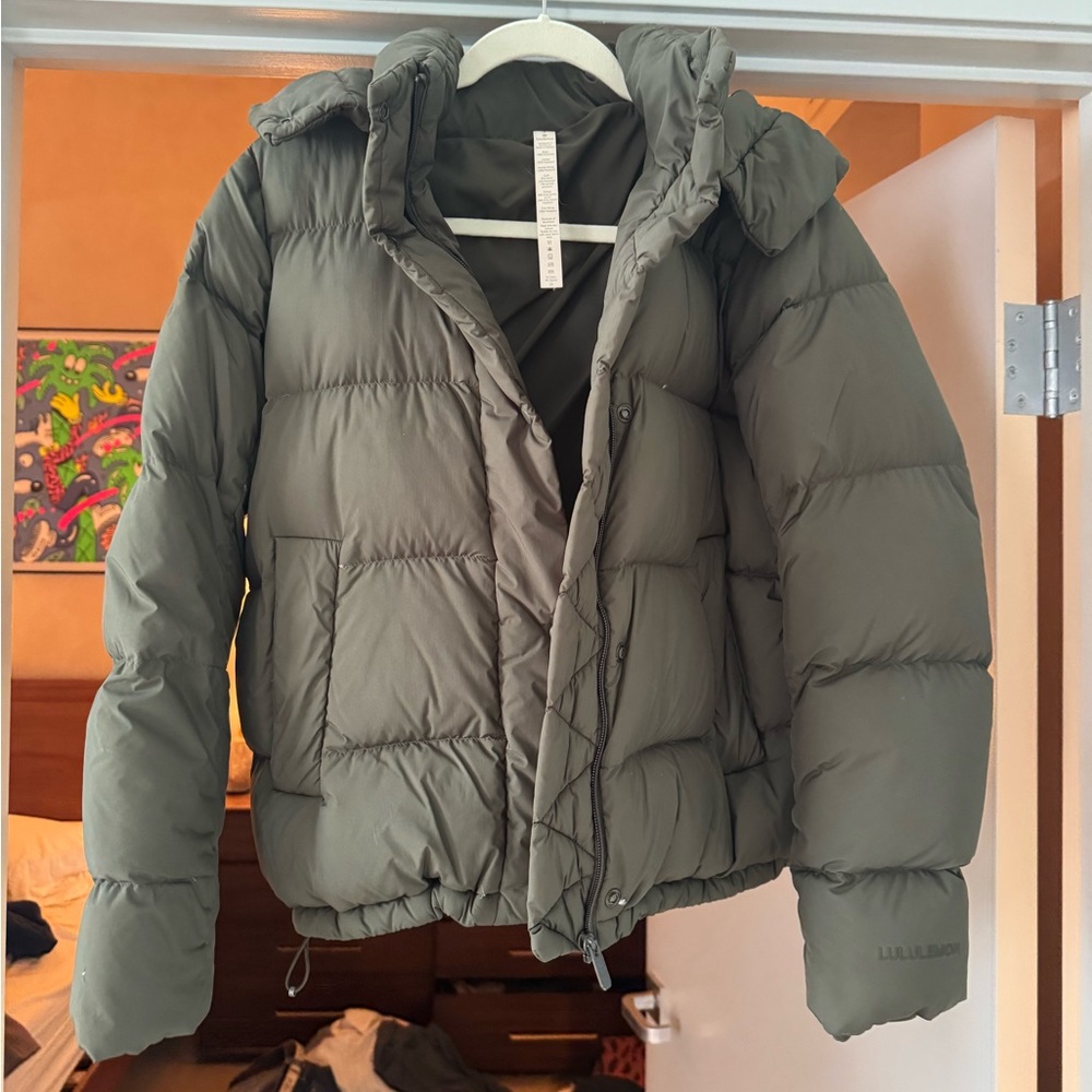 Lululemon Wunder Puff Jacket Dark Olive size 4